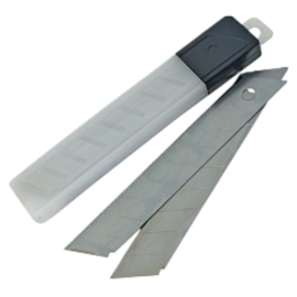 Лезвие для ножа технического 18 мм ( 10 шт.) "отламывающиеся" в пенале 78969