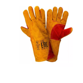 Краги спилковые усиленные желтые *РЛ*  Сорт А