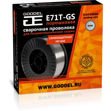 Порошковая проволока GOODEL E71T-GS 1,0мм D200 (5кг)