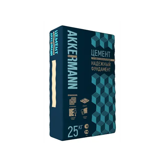 Цемент Akkermann М600 ЦЕМ I 52.5 Н 25 кг