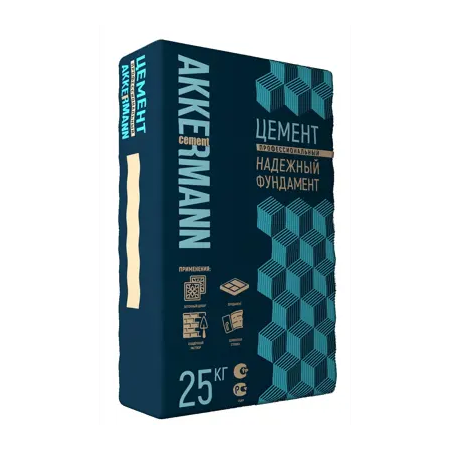 Цемент Akkermann М600 ЦЕМ I 52.5 Н 25 кг