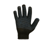 Перчатки полушерстяные с ПВХ напылением ЧЁРНЫЕ 65 гр.